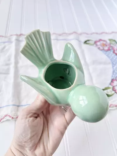 plant/Turquoise ceramic bird planter 5 1/2” long-1-thumbnail