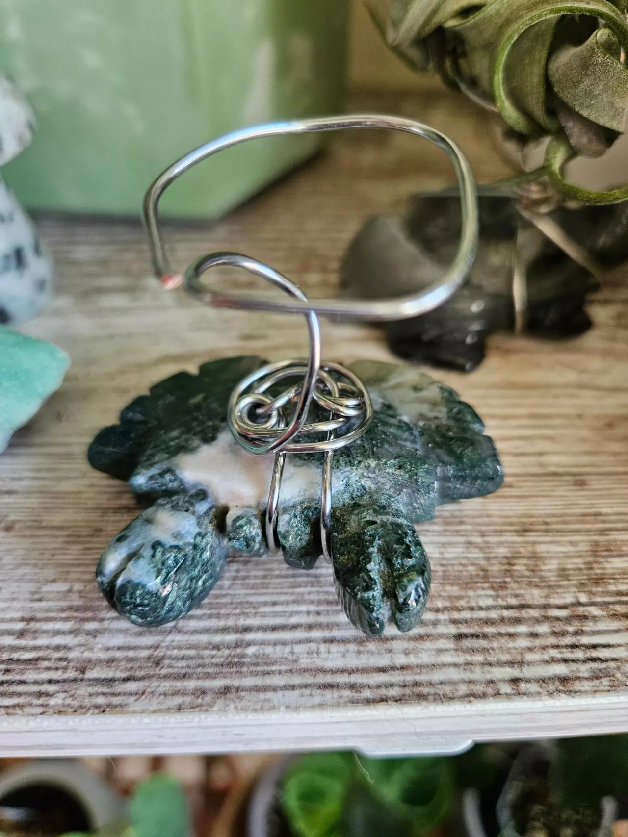 plant/Moss Agate Crab Airplant Stand-0