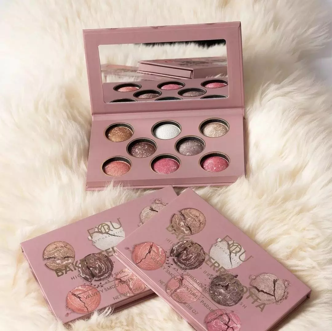 plant/Baked terracotta palette | Highlighter,  bronzer, and blush-0