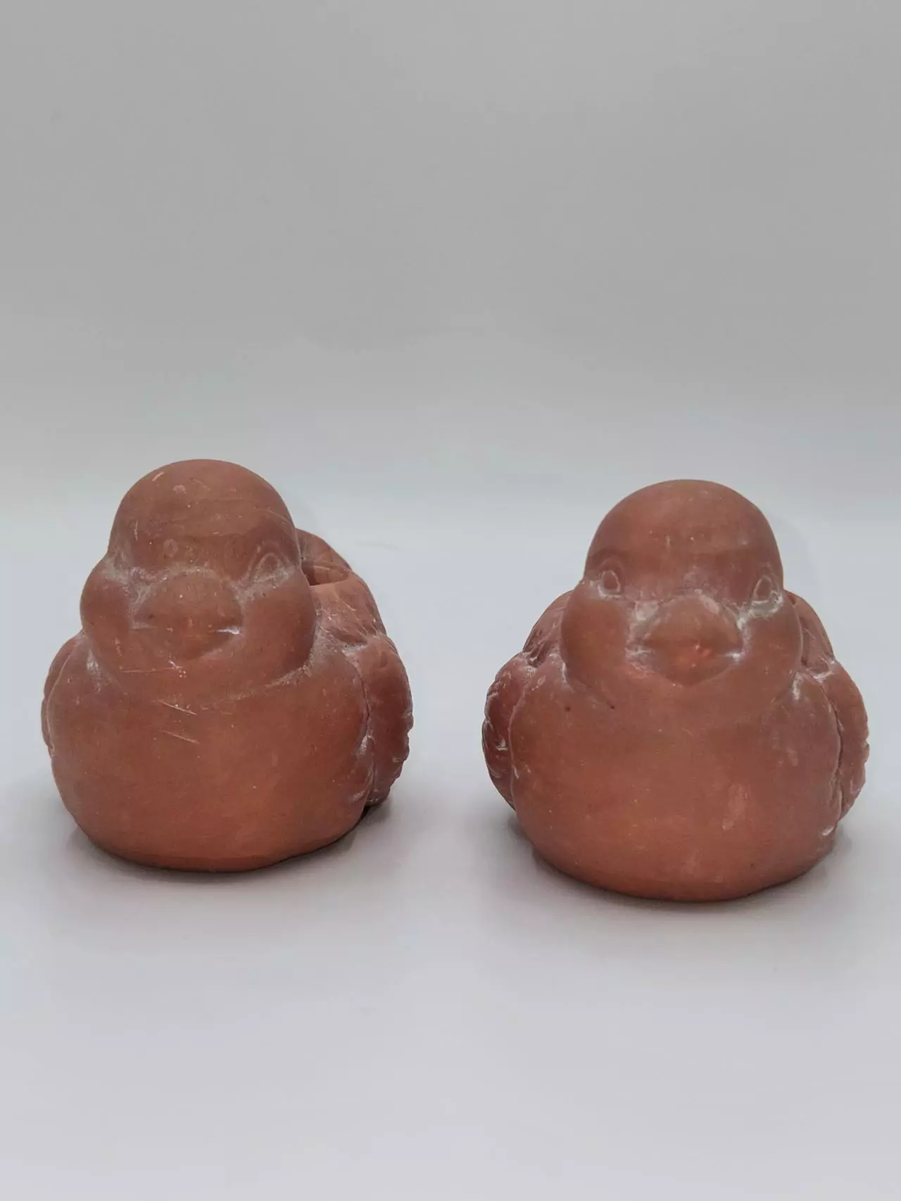 plant/Vintage Terracotta Bird Tea Light Candle Holders Pair Rustic Decor-0