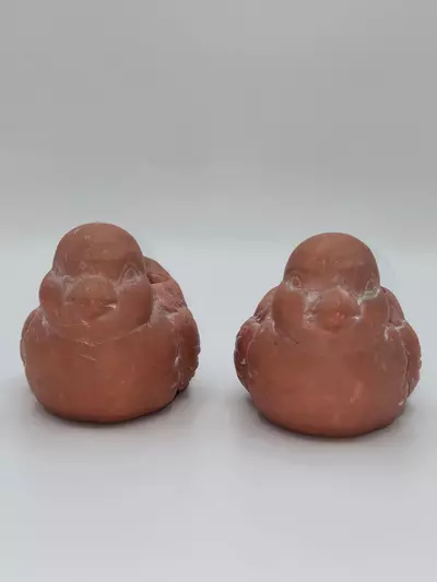 plant/Vintage Terracotta Bird Tea Light Candle Holders Pair Rustic Decor-0-thumbnail