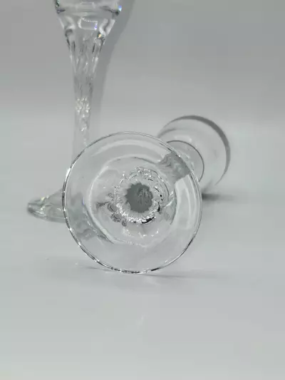 plant/Vintage Italian Style Platinum Rim Cordial Glasses Twisted Stem Set of 2-5-thumbnail