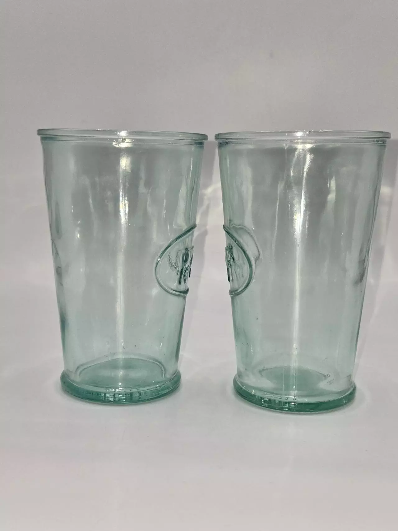 plant/Vintage Italian Cow Tumbler Glasses Set of 2 Embossed Pressed Glass Italy 5”-1
