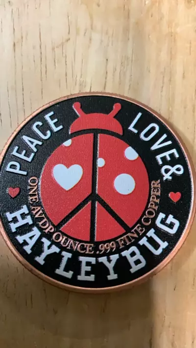 plant/1 oz copper HayleyBug colorized round “Pirate”-1-thumbnail