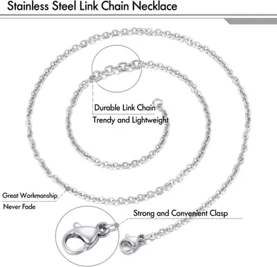 free_shipping/18 Inch Necklace Chain Stainless Steel Link Cable Chain Necklace-1-thumbnail