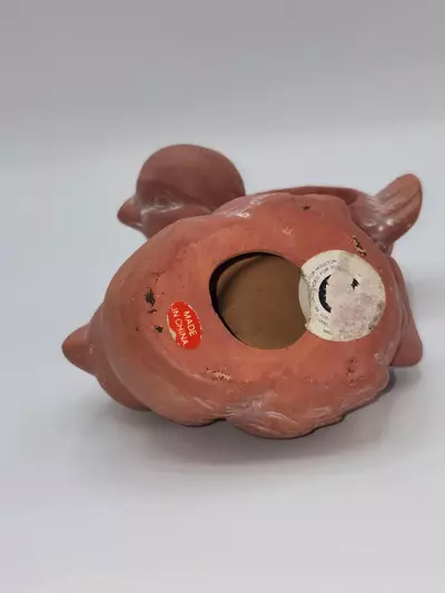 plant/Vintage Terracotta Bird Tea Light Candle Holders Pair Rustic Decor-5-thumbnail