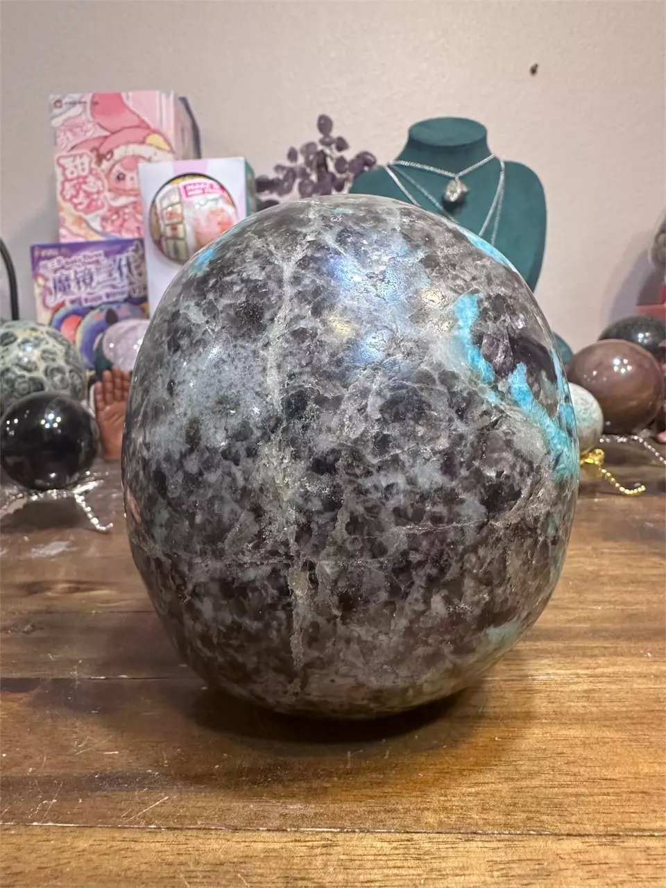 plant/7 inch Amazonite skull-3