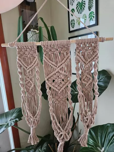 plant/Macrame trio plant hanger-6-thumbnail