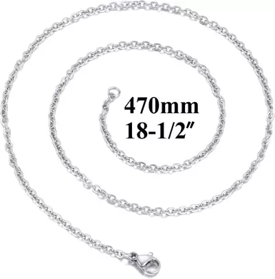 free_shipping/18 Inch Necklace Chain Stainless Steel Link Cable Chain Necklace-0-thumbnail