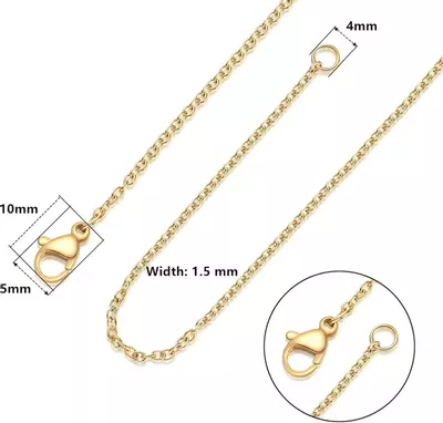free_shipping/Gold-Plated Stainless Steel Necklace Chain – 1.5mm, 18″-0-thumbnail