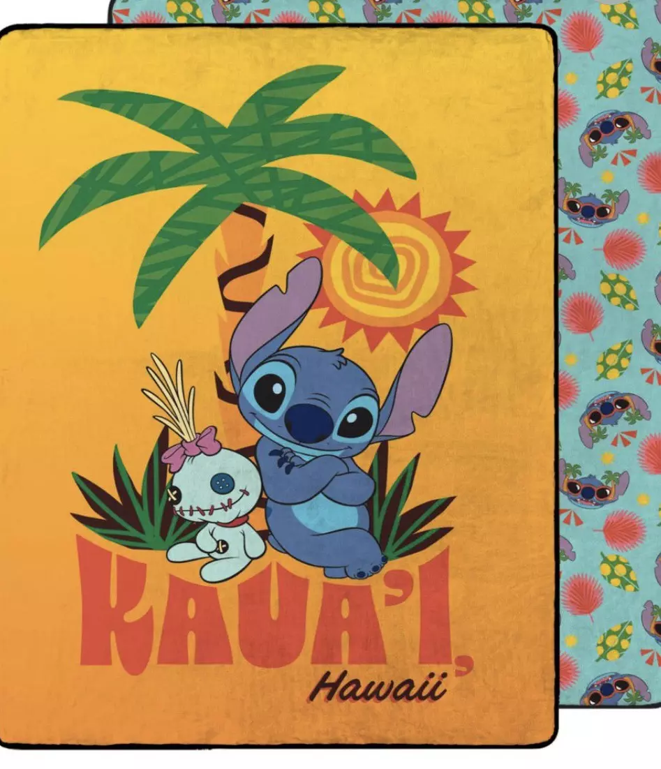 plant/Northwest Silk Touch 50"W x 70"L Lilo and Stitch Throw-0