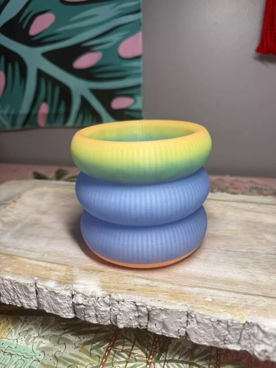 plant/Funky Color Change Glowy Bubble Pot | 3d printed | 3 inch-1