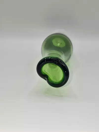 plant/Vintage Blenko #64B Olive Green Art Glass Vase 10.25” Mid-Century Modern-5-thumbnail