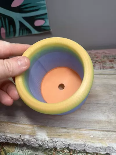 plant/Funky Color Change Glowy Bubble Pot | 3d printed | 3 inch-2-thumbnail