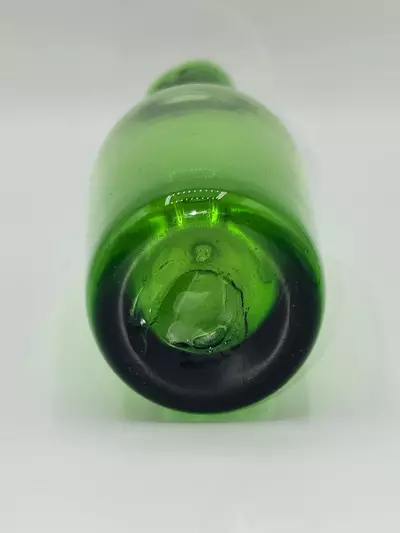 plant/Vintage Blenko #64B Olive Green Art Glass Vase 10.25” Mid-Century Modern-6-thumbnail