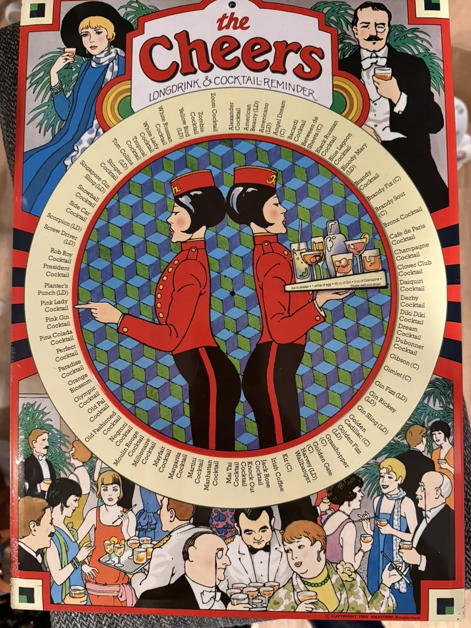 plant/Vintage Metal Cocktail Recipe Wall Chart – “The Cheers”-0