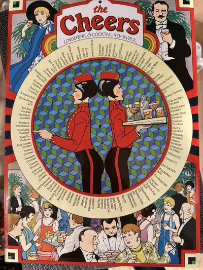 plant/Vintage Metal Cocktail Recipe Wall Chart – “The Cheers”-0-thumbnail