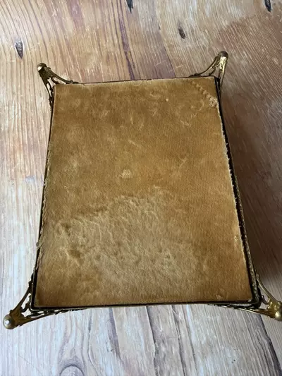 plant/Vintage Ormolu Glass Jewelry Box-8-thumbnail