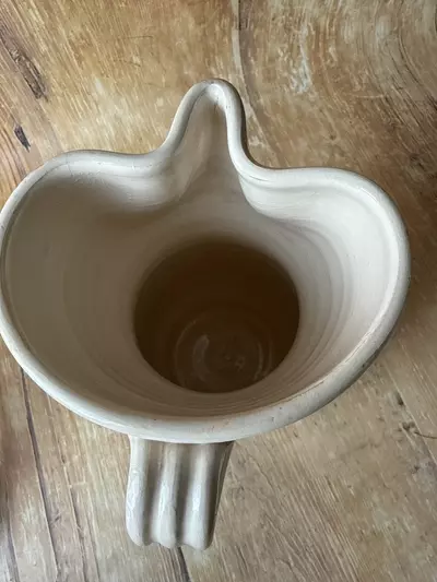 plant/Handmade Folk Pottery Rooster Pitcher-3-thumbnail