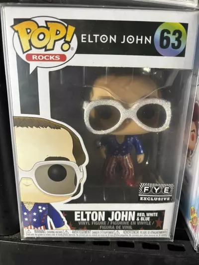 plant/Elton John - Red White & Blue - Funko POP Rocks- FYE Exclusive- Glitter-0-thumbnail