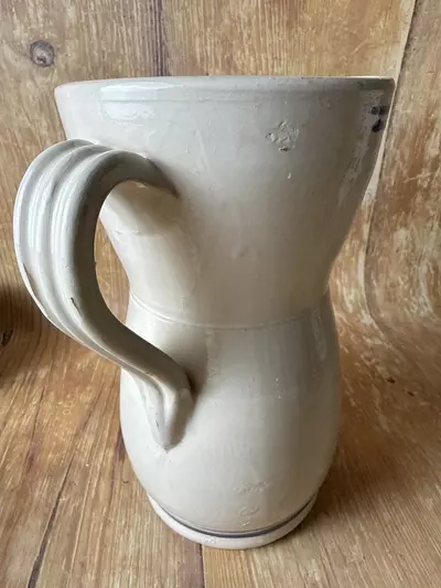 plant/Handmade Folk Pottery Rooster Pitcher-2-thumbnail