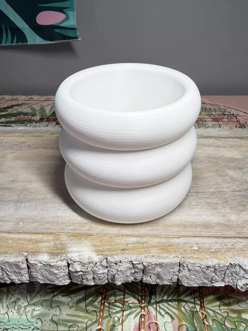 plant/White Bubble Pot | 3d printed | 3 inch-0