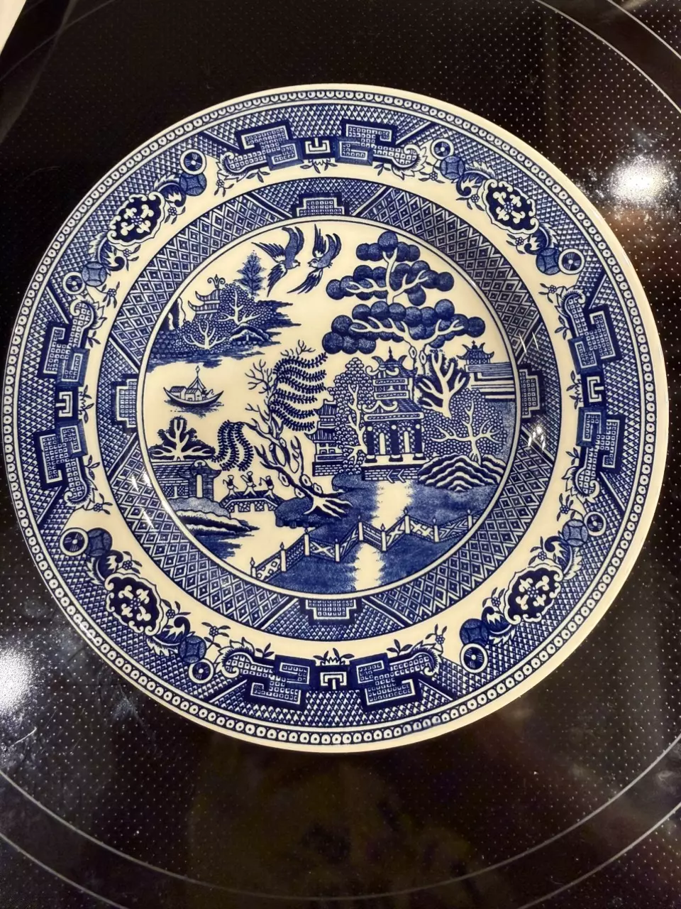 plant/John Tams Blue Willow Plate-0