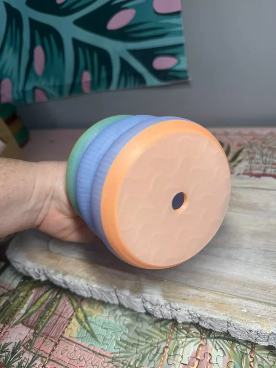 plant/Funky Color Change Glowy Bubble Pot | 3d printed | 3 inch-3