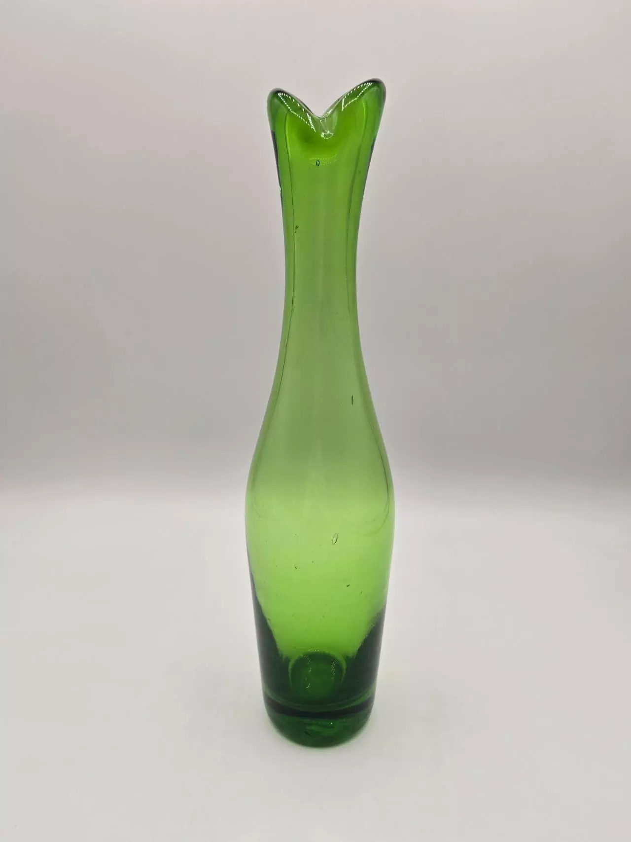 plant/Vintage Blenko #64B Olive Green Art Glass Vase 10.25” Mid-Century Modern-0