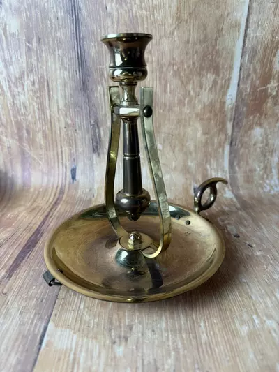 plant/Vintage Baldwin Brass Adjustable Candle Holder-0-thumbnail