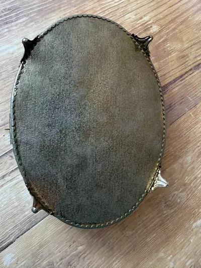 plant/Oval Ormolu Glass Jewelry Box-8-thumbnail