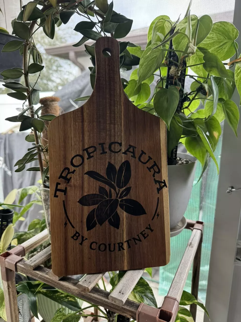 plant/Custom Cutting Board (Wood Burning)-0