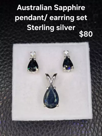 plant/Sapphire pendant/earrings-0-thumbnail