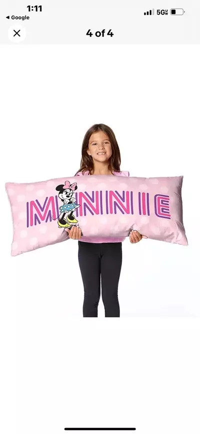 plant/Minnie Mouse Body Pillow Reversible Design Kids Child 18" x 36"-3-thumbnail