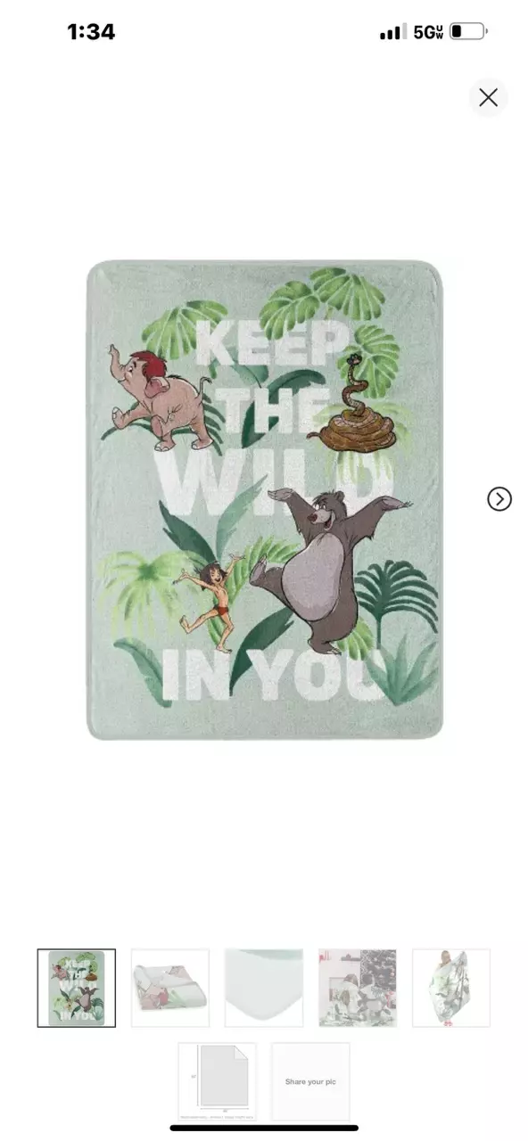 plant/Northwest Jungle Book Micro Raschel Throw Blanket, 46" x 60", Wild in You-0