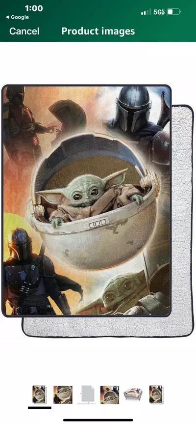 plant/Northwest Star Wars - The Mandalorian Silk Touch Sherpa Throw Blanket, 60" x 80"-0-thumbnail