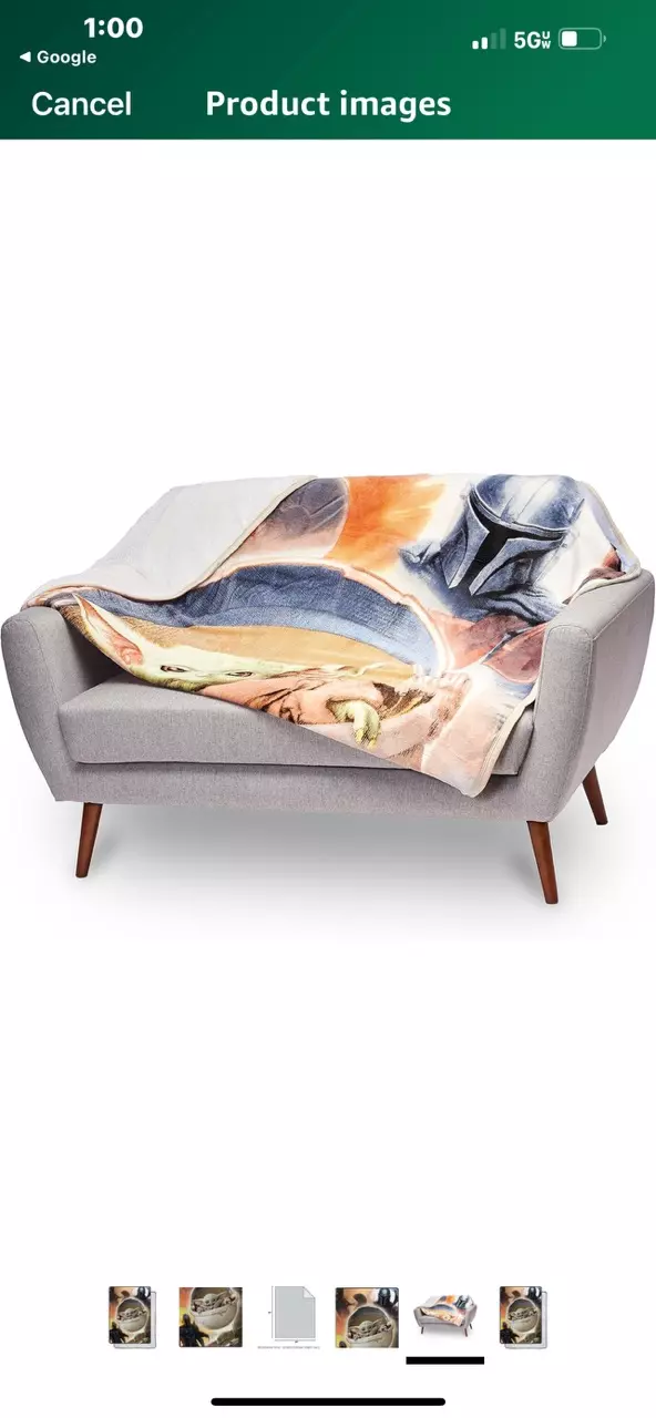 plant/Northwest Star Wars - The Mandalorian Silk Touch Sherpa Throw Blanket, 60" x 80"-4