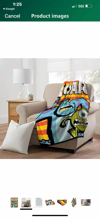 plant/Northwest Monsters Inc Micro Raschel Throw Blanket, 46" x 60", Heading Out-1-thumbnail
