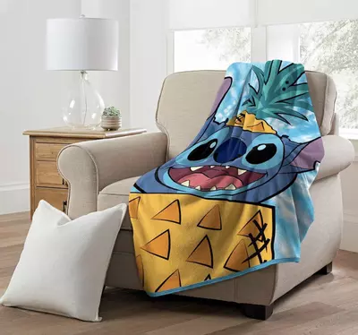 plant/Northwest Lilo and Stitch Micro Raschel Throw 46" x 60", Pineapple Surprise-2-thumbnail