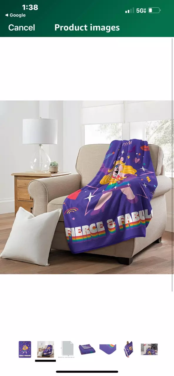 plant/Northwest Muppets Micro Raschel Throw Blanket, 46" x 60", Fierce and Fab-1
