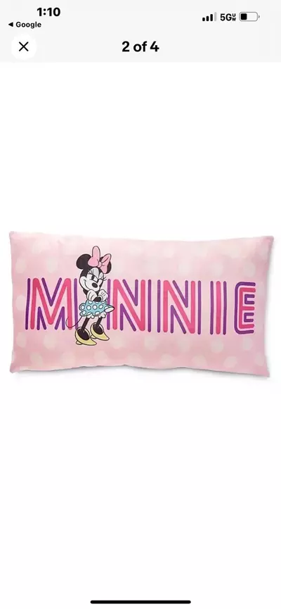 plant/Minnie Mouse Body Pillow Reversible Design Kids Child 18" x 36"-2-thumbnail