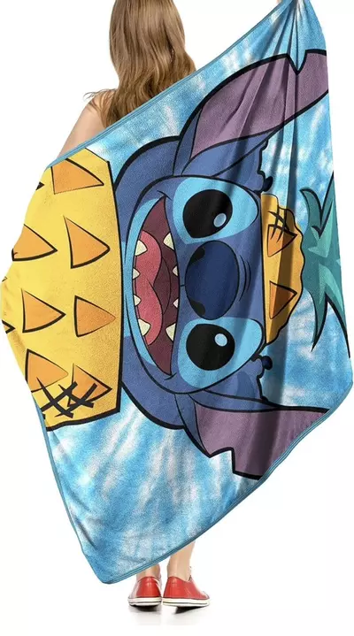 plant/Northwest Lilo and Stitch Micro Raschel Throw 46" x 60", Pineapple Surprise-3-thumbnail