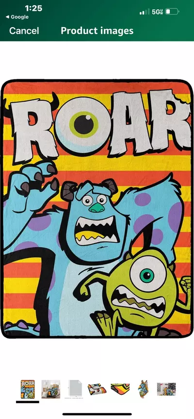 plant/Northwest Monsters Inc Micro Raschel Throw Blanket, 46" x 60", Heading Out-0-thumbnail