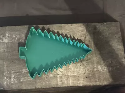 plant/3D Printed Green Christmas Tree Container Dish-2-thumbnail