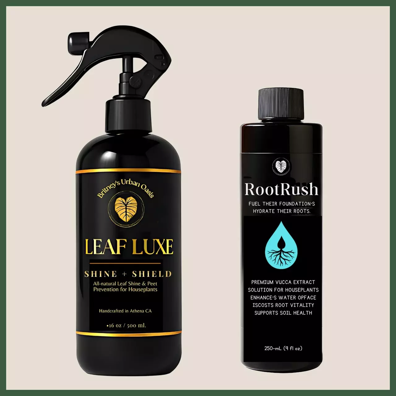 plant/Glow & Grow Plant Care Bundle | Leaf Luxe 16 oz & RootRush 8 oz Houseplant Fertilizer for Healthy Roots & Glowing Leaves-0