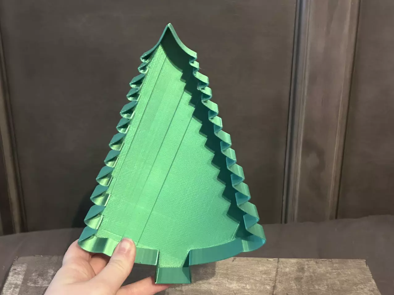 plant/3D Printed Green Christmas Tree Container Dish-1