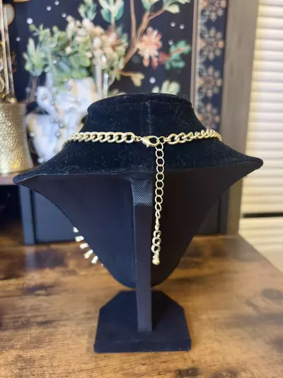 plant/Gold Tone Egyptian Style Necklace-3-thumbnail