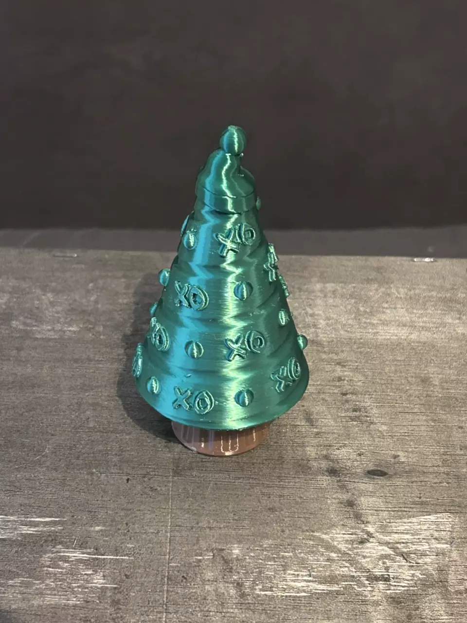 plant/3D Printed Christmas Tree with XOs Small Container Green an Brown-0