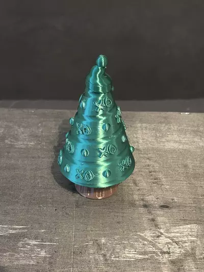 plant/3D Printed Christmas Tree with XOs Small Container Green an Brown-0-thumbnail