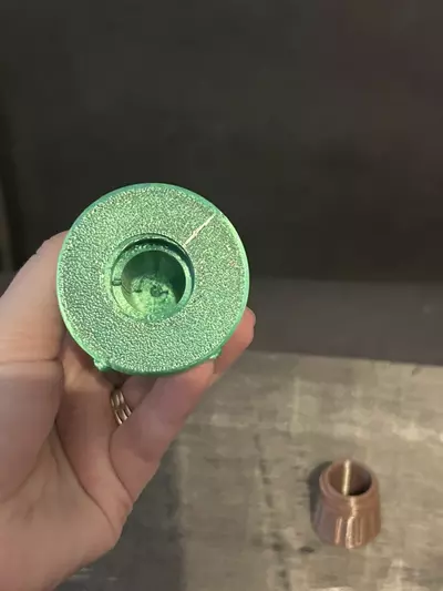 plant/3D Printed Christmas Tree with Round Ornaments Small Container Green an Brown-3-thumbnail